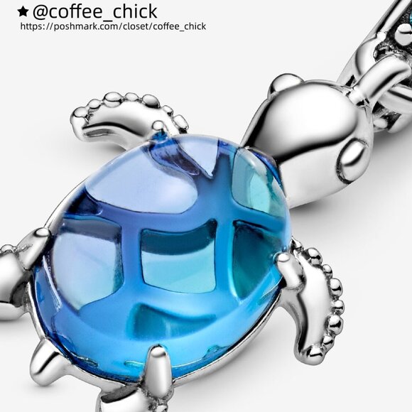 Pandora Murano Glass Sea Turtle Dangle Charm - Picture 3 of 7